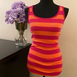NEW Women’s Old Navy Pink & Orange Stripe Tank
